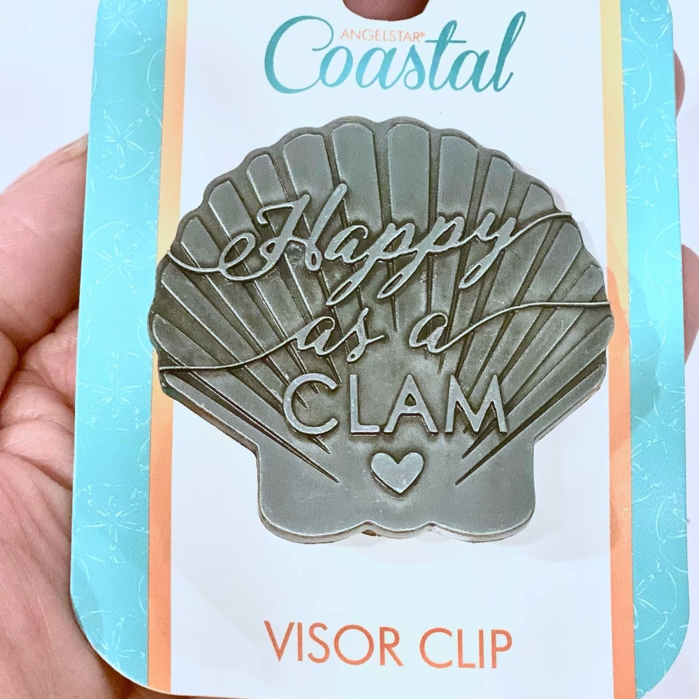 AngelStar Happy As A Clam Coastal Visor Clip